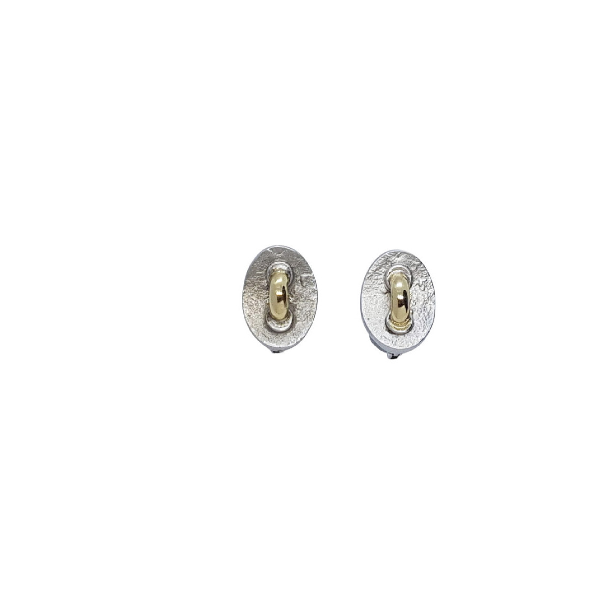 Pendientes de plata y oro amarillo