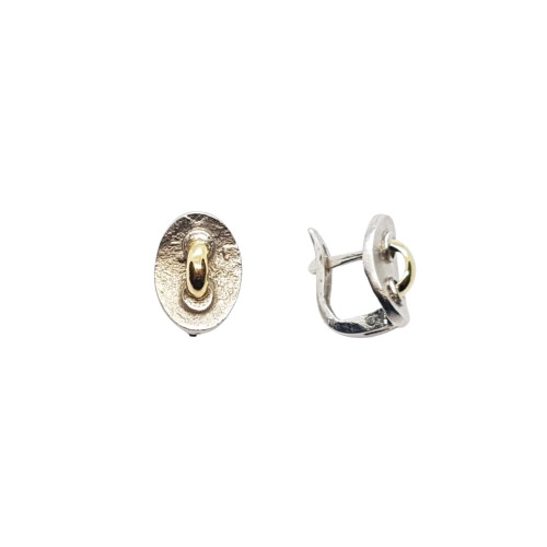 Pendientes de plata y oro amarillo