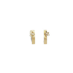 Pendientes de oro amarillo con diamante