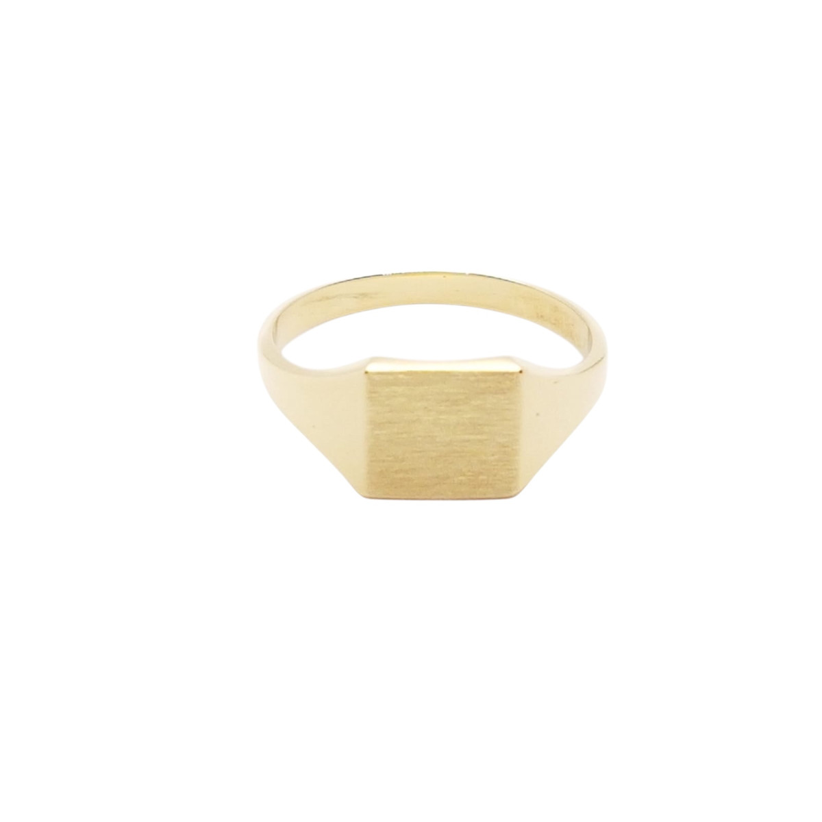 Sello cuadrado de oro amarillo