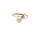 Anillo de oro amarillo con diamante y perla natural cultivada