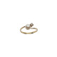 Anillo de oro amarillo con diamante y perla natural cultivada