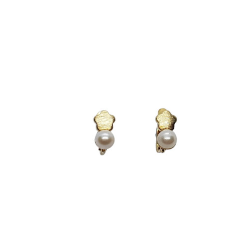 Pendientes de oro amarillo estilo Tú y Yo con Perla natural cultivada