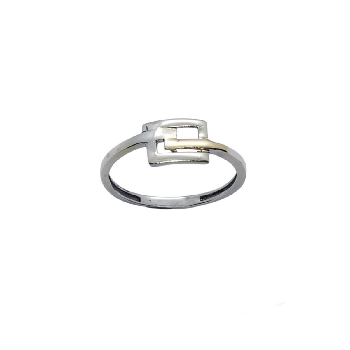 Sortija de plata y oro amarillo