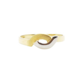 Anillo combinado en oro amarillo y oro blanco