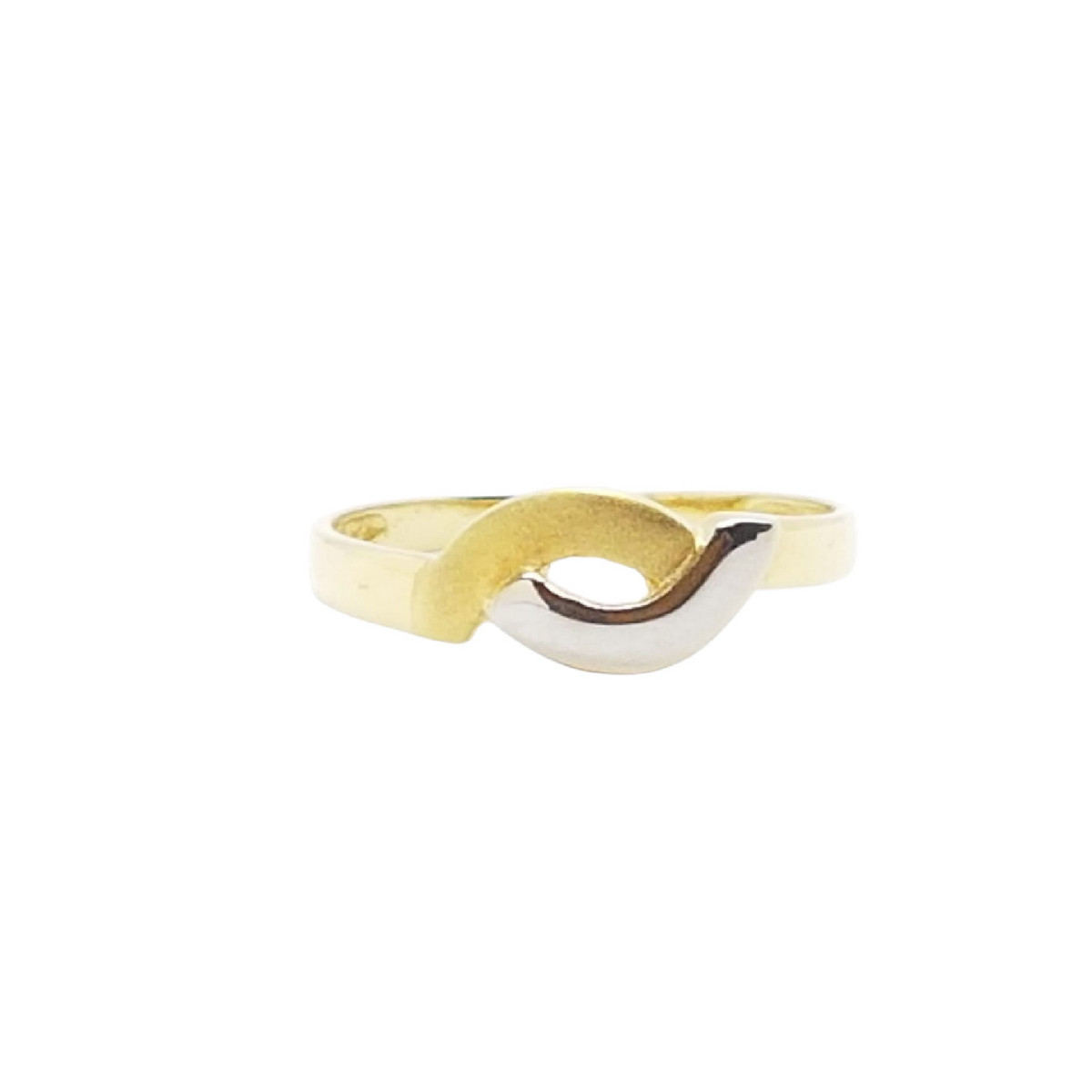 Anillo combinado en oro amarillo y oro blanco