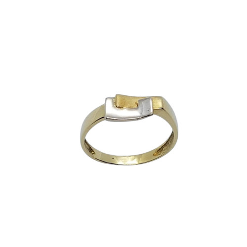 Anillo de oro amarillo y oro blanco