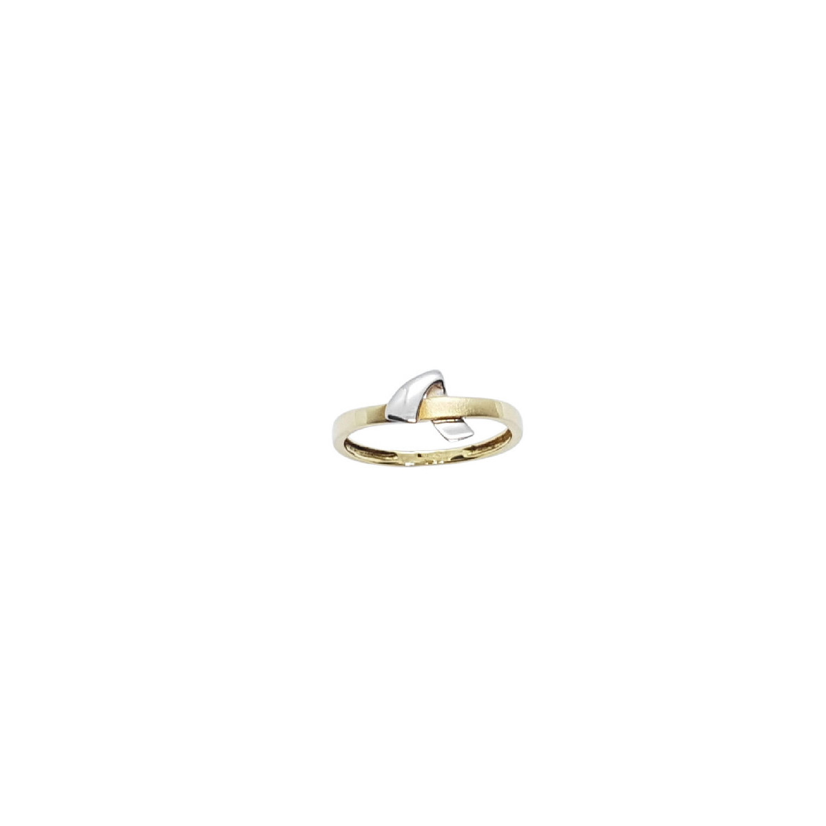 Anillo combinado en oro amarillo y oro blanco