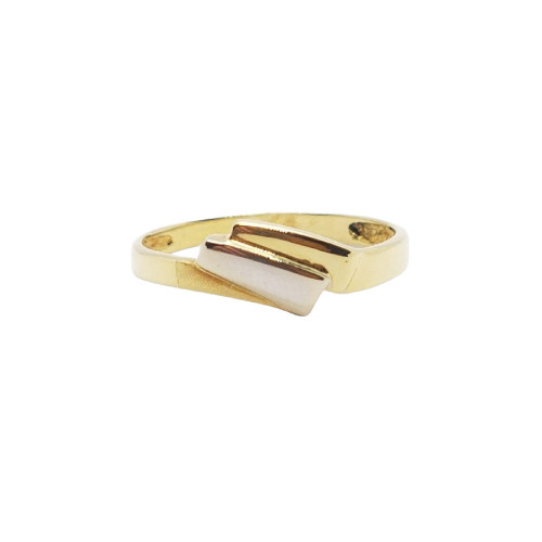 Anillo combinado en oro amarillo y oro blanco