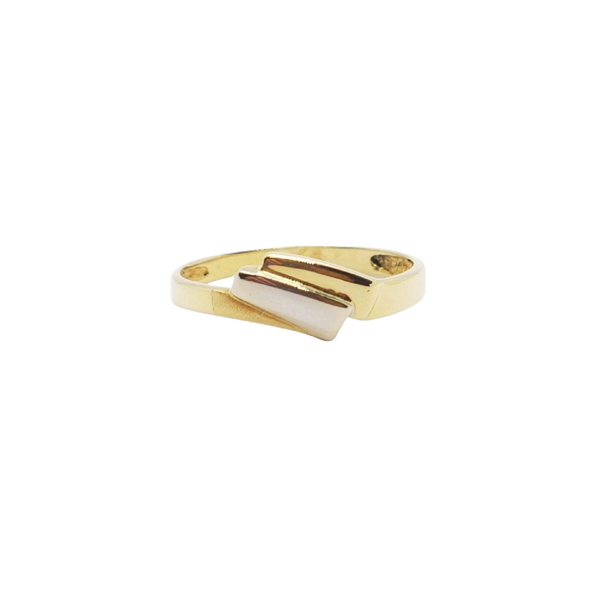 Anillo combinado en oro amarillo y oro blanco