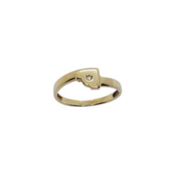 Anillo de oro amarillo con diamante