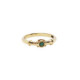 Anillo de oro amarillo con esmeralda