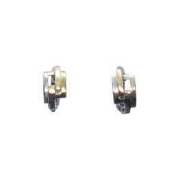 Pendientes de plata y oro amarillo
