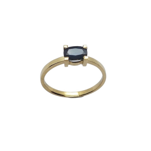 ANILLO DE ORO AMARILLO CON ZAFIRO