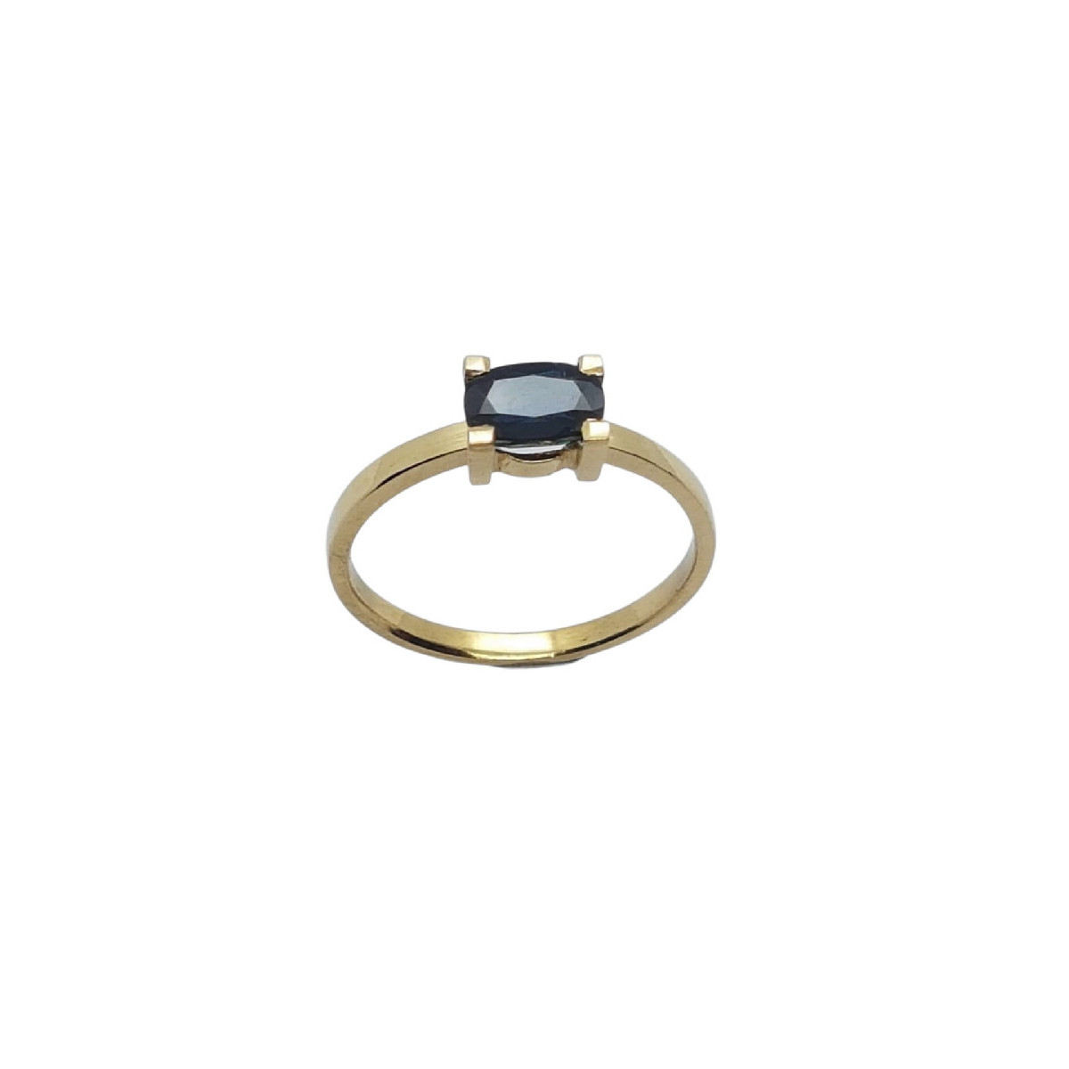 ANILLO DE ORO AMARILLO CON ZAFIRO