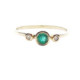 Anillo de oro amarillo con esmeralda y diamantes