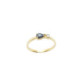 Anillo de oro amarillo con zafiro y diamante