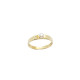 Anillo de oro amarillo con diamante y perla natural cultivada