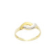 Anillo combinado en oro amarillo y oro blanco