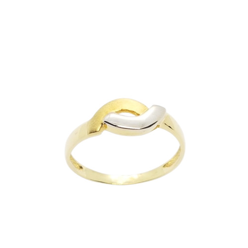 Anillo combinado en oro amarillo y oro blanco
