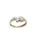 Anillo de oro amarillo y oro blanco con perla natural cultivada
