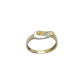 Anillo de oro amarillo y oro blanco