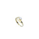 Anillo de oro amarillo con perla natural cultivada