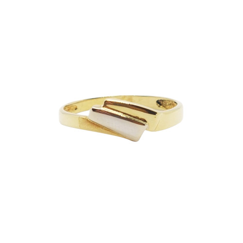 Anillo combinado en oro amarillo y oro blanco