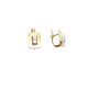 Pendientes de oro amarillo y oro blanco con diamante