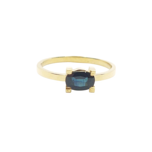 ANILLO DE ORO AMARILLO CON ZAFIRO