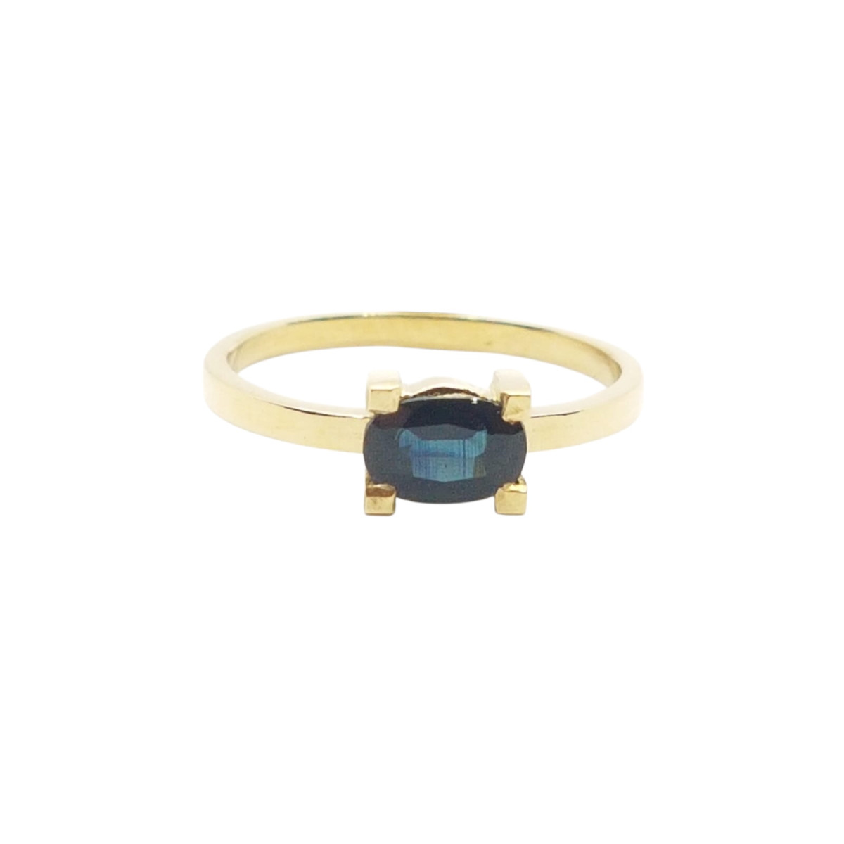 ANILLO DE ORO AMARILLO CON ZAFIRO