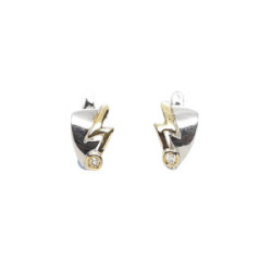 Pendientes de oro blanco y oro amarillo con diamantes