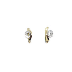 Pendientes de oro amarillo y oro blanco con diamantes