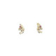 Pendientes de oro amarillo con diamantes y rubí