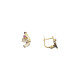 Pendientes de oro amarillo con diamantes y rubí