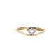 Anillo de oro amarillo y oro blanco con diamante