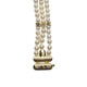 Pulsera de oro amarillo con perlas naturales cultivadas y diamantes negros y blancos