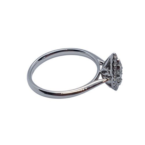 Anillo de oro blanco con diamantes