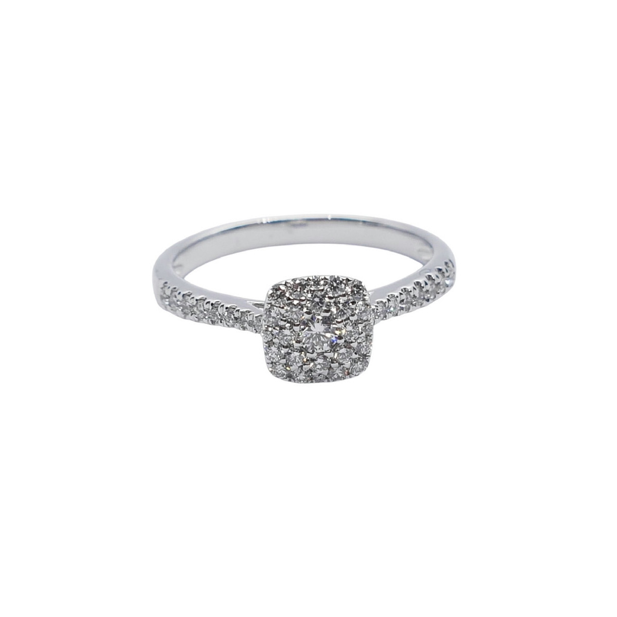 Anillo de oro blanco con diamantes