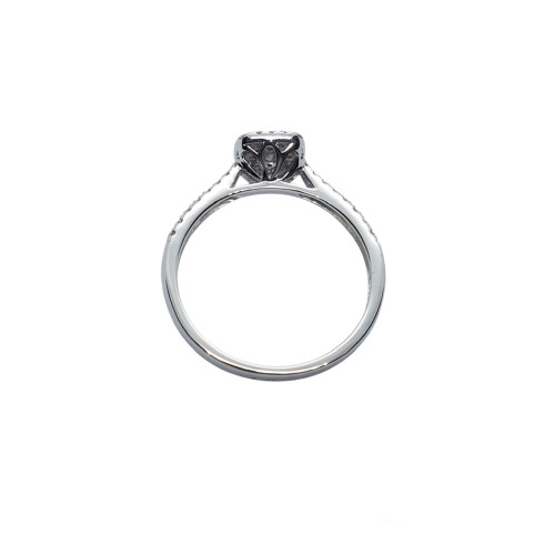 Anillo de oro blanco con diamantes