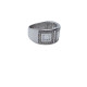 Anillo  de oro blanco con circonitas
