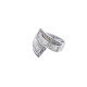 Anillo  de oro blanco con circonitas