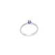 Anillo de oro blanco con amatista