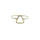 Anillo de oro amarillo con forma triangular