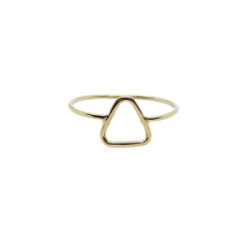 Anillo de oro amarillo con forma triangular