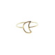 Anillo de oro amarillo con forma de media luna
