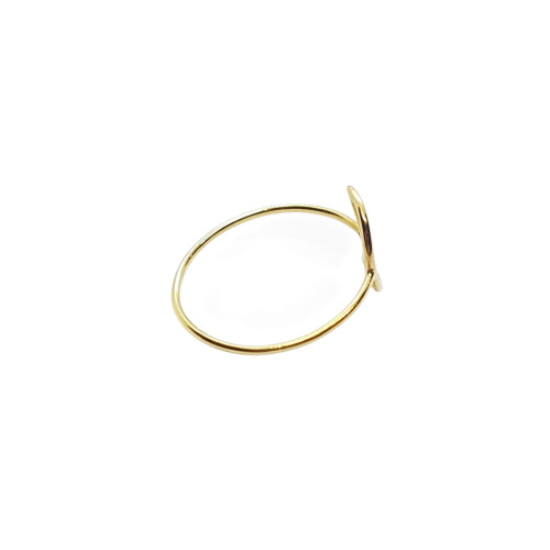 Anillo de oro amarillo con forma de media luna