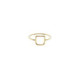 Anillo de oro amarillo con forma cuadrada
