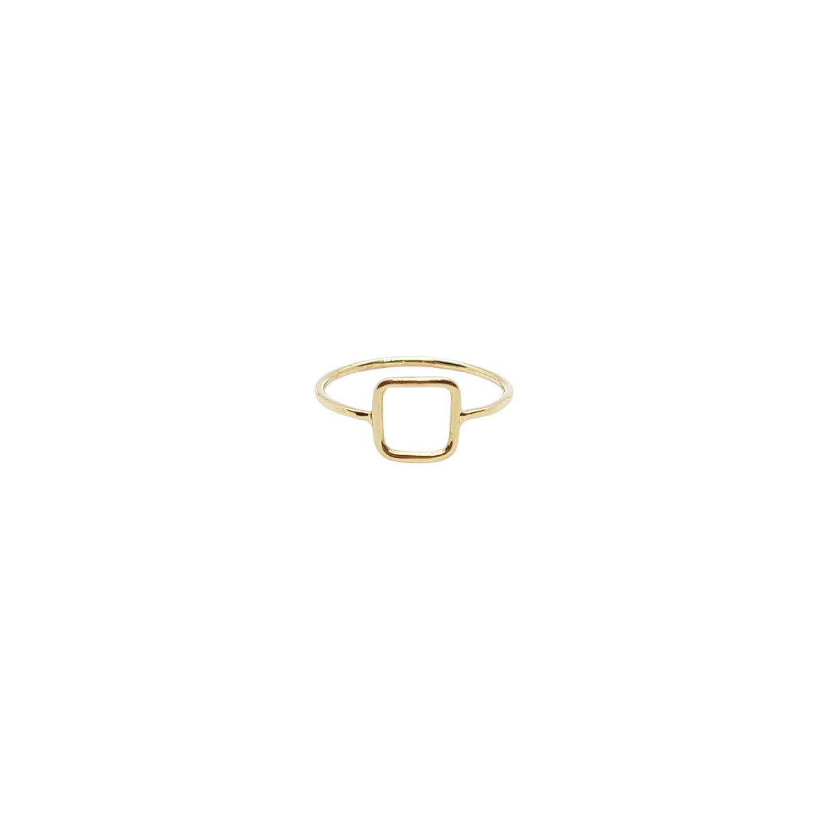 Anillo de oro amarillo con forma cuadrada