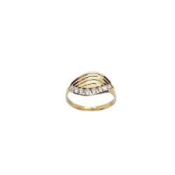 ANILLO DE ORO AMARILLO con circonitas